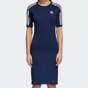Wmns Adidas 3 Stripes Dress Navy Blue sz Small
